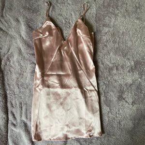 Satin slip dress.